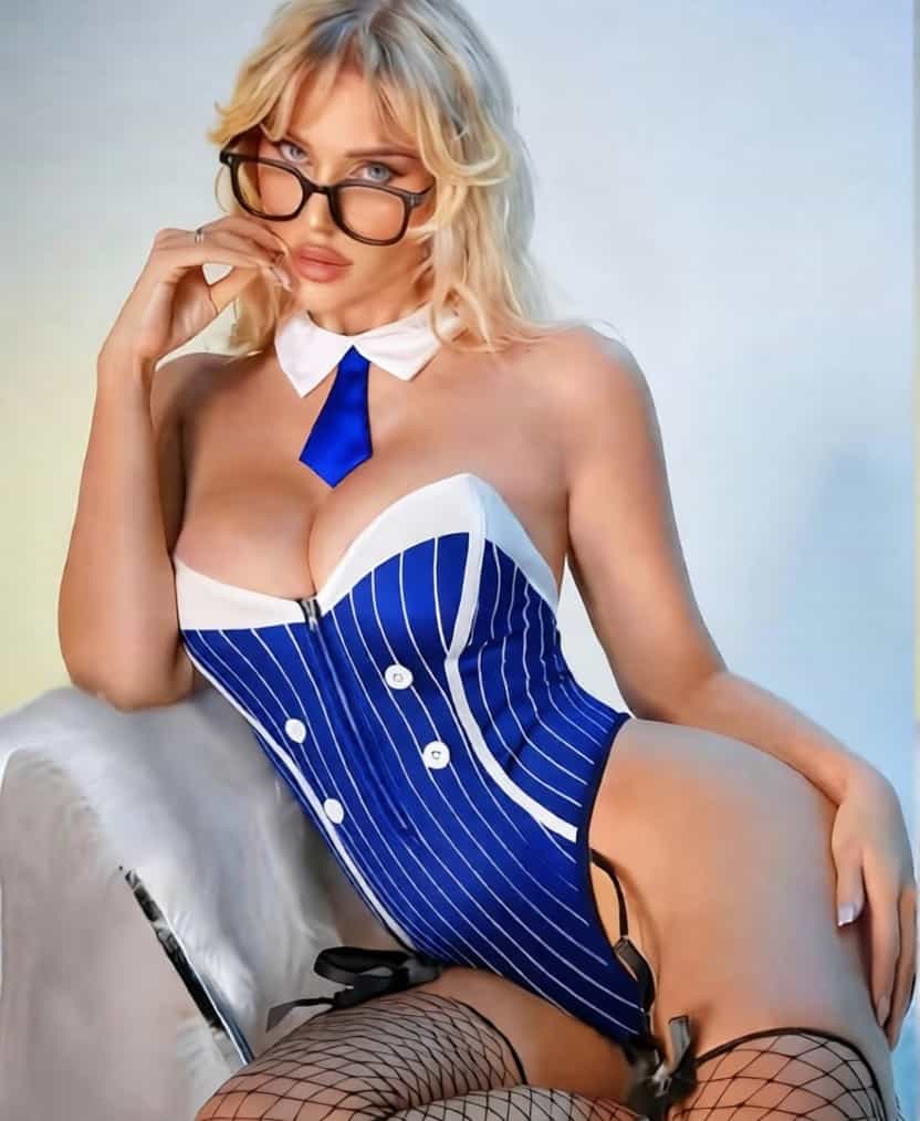 بودي لانجري أزرق مخطط