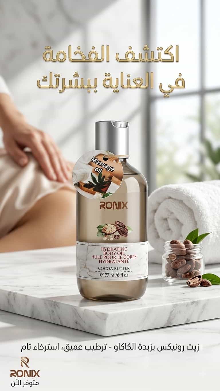 زيت جسم RONIX بزبدة الكاكاو